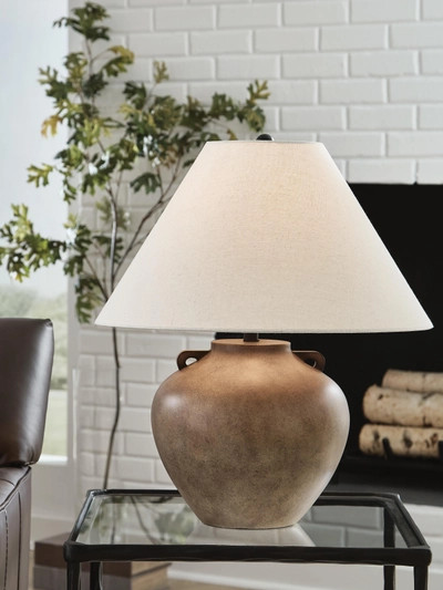 Ferrilby Table Lamp, Antique Beige | Ashley