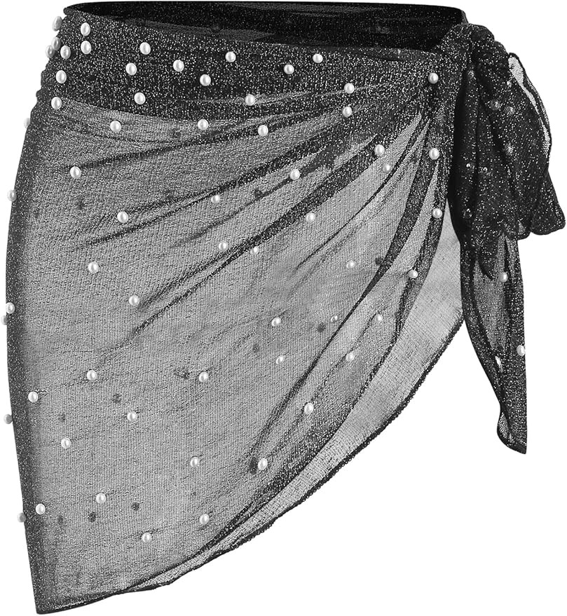 ZAFUL Women's Sarong Coverups Beach Wrap Sheer Bikini Wraps Chiffon Cover Ups for Swimwear | Amazon (US)