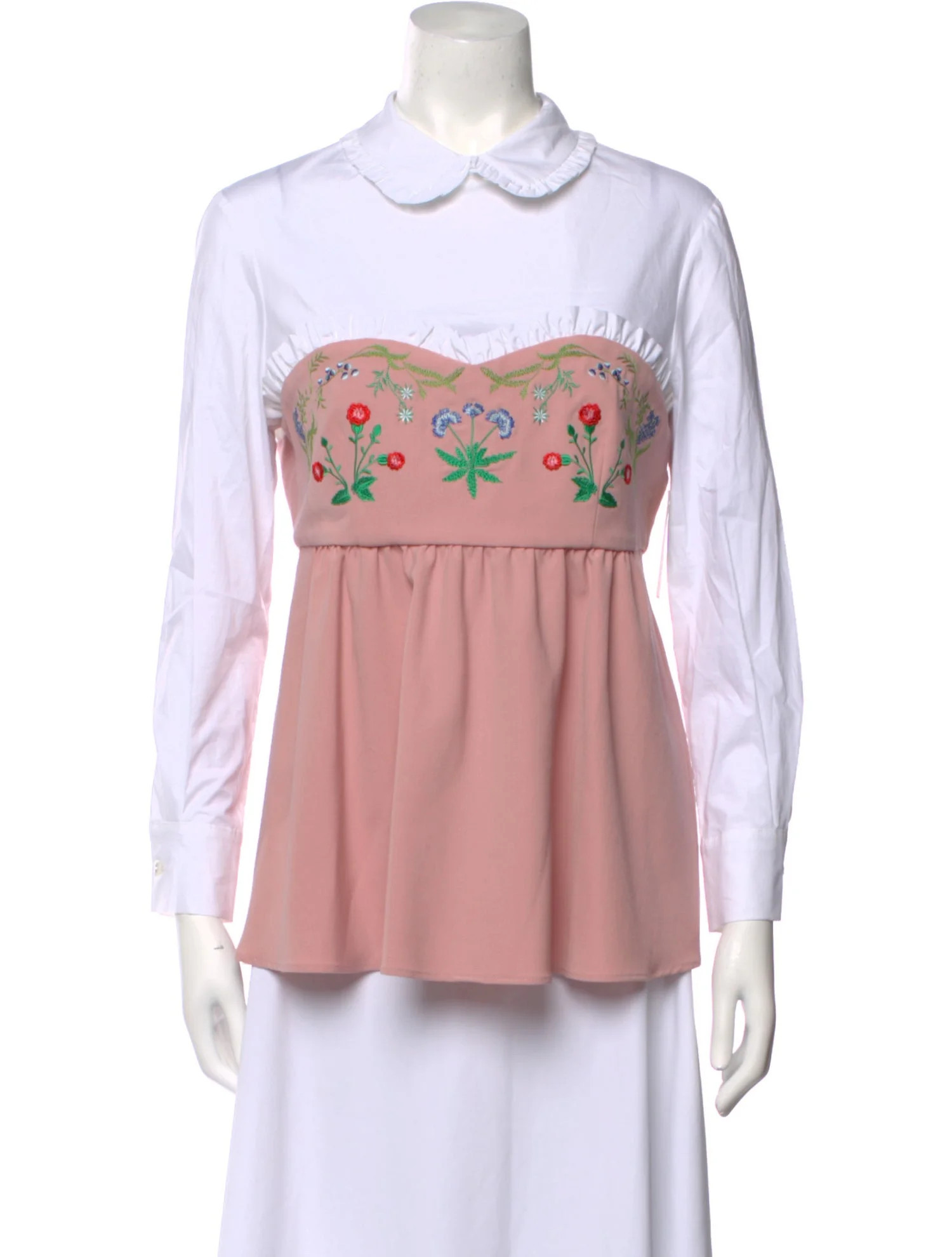 Vivetta Floral Print Long Sleeve Blouse w/ Tags - Pink Tops, Clothing - WVTTA22974 | The RealReal | The RealReal