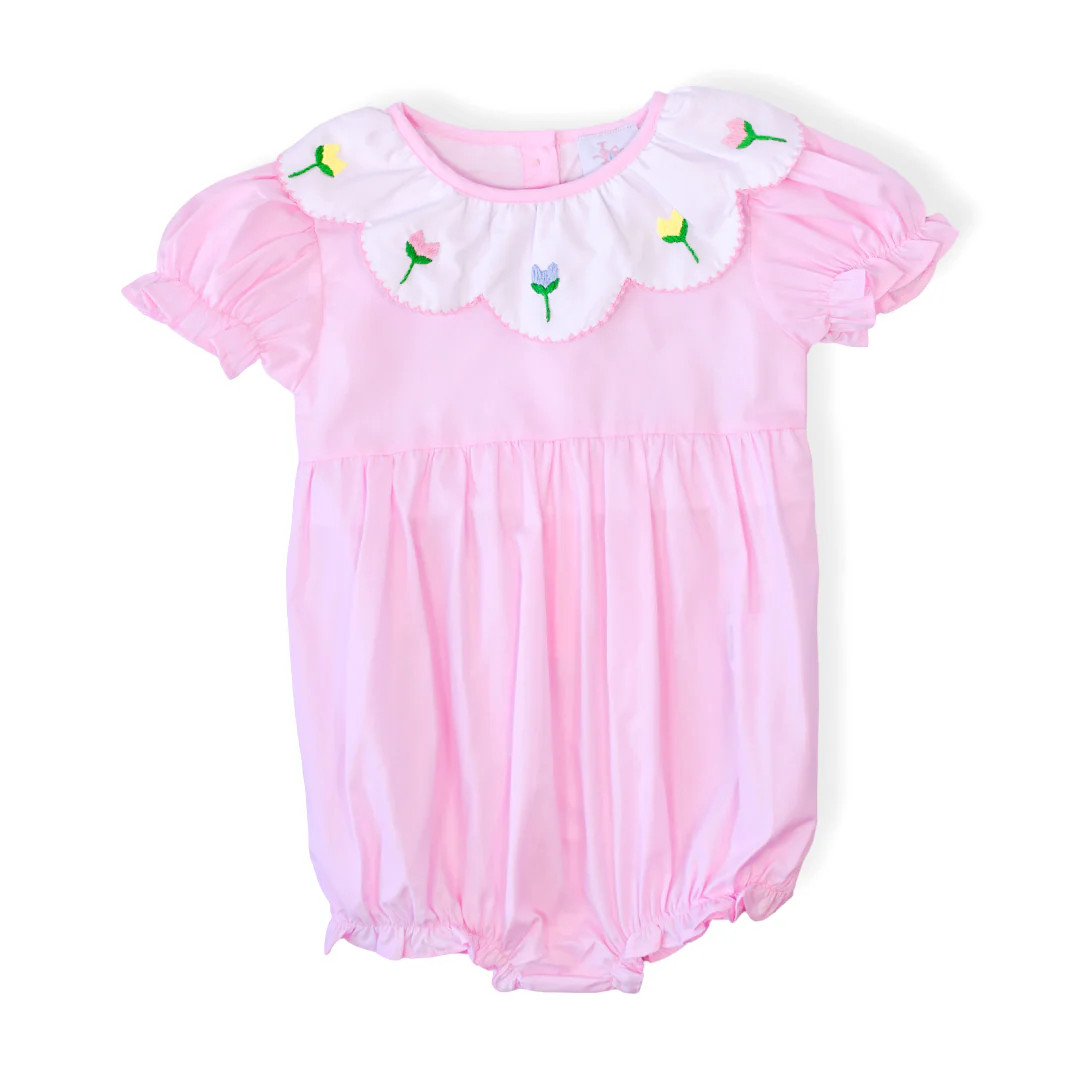 PRE-ORDER Spring Tulip Smocked Bubble | Lillie & Lilah