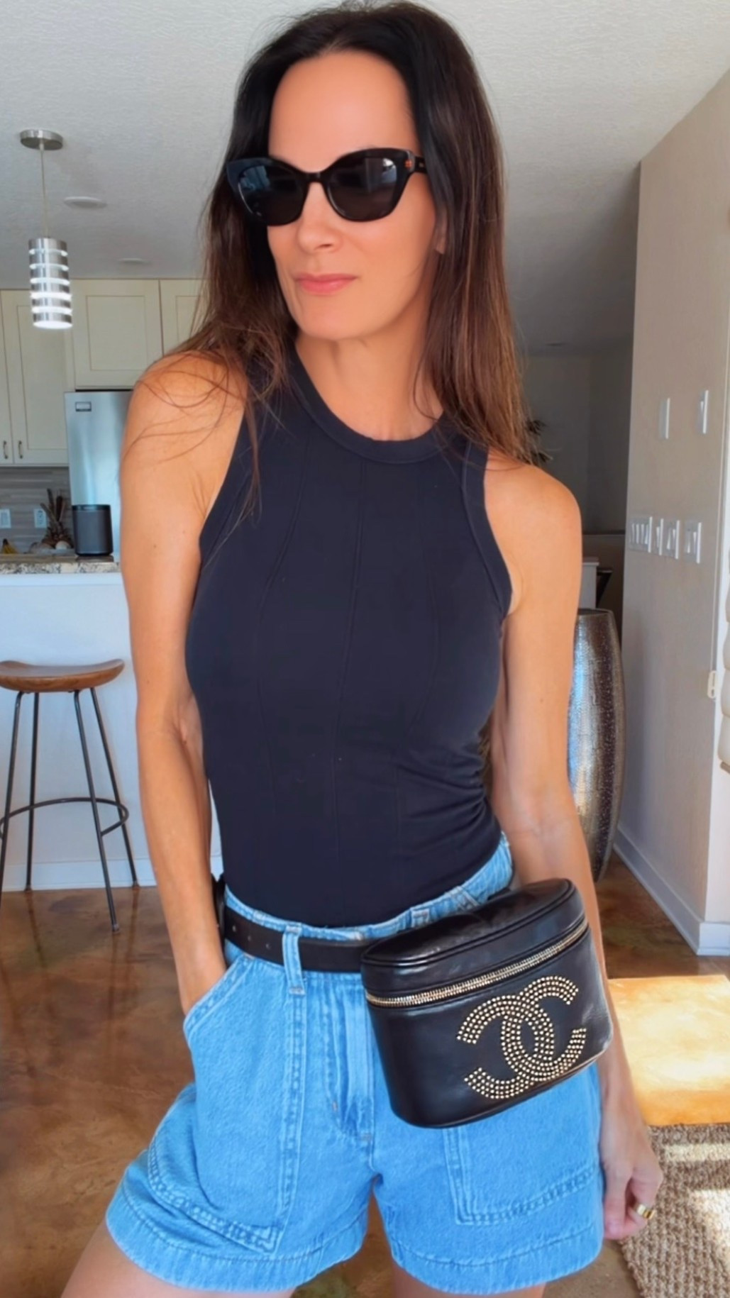 Some outfits just don’t miss. 🖤✨

The viral Levi’s Cinch Shorts officially earned their spot in my summer rotation, and I totally get the hype. They’re relaxed, flattering, ridiculously comfortable, and somehow make even a simple black tank feel pulled together.

Finished it off with one of my favorite vintage Chanel pieces because… if you’re going to run errands, you might as well do it with a little luxury. 😉

Easy.
Classic.
Never trying too hard.

Wearing size 24

#OOTD #Levis #DenimShorts #SummerStyle #LuxuryStyle

#LTKdayinmylife #LTKgrwm #LTKootd