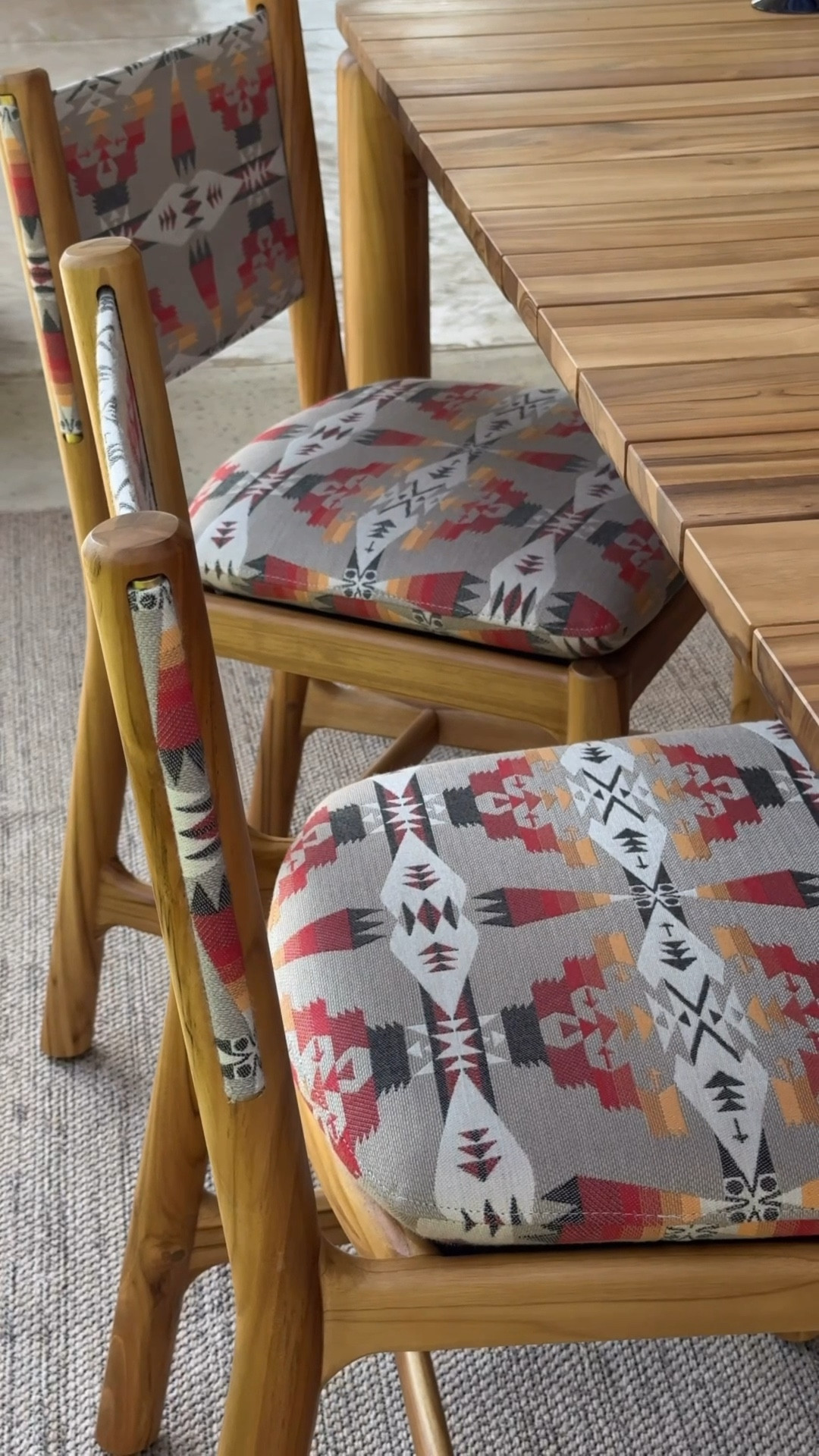 A warm, modern take on outdoor living. 

The Outdoor Avon Dining Chairs and Dillon Dining Table from @Denver Modern bring together clean lines, natural texture, and timeless materials in a way that feels elevated but still inviting. I especially love the teak paired with the Pendleton detail for a subtle nod to Western heritage. 

All pieces are linked below. 

#mydenvermodern #ad

#LTKstorytime #LTKvlog #LTKHome