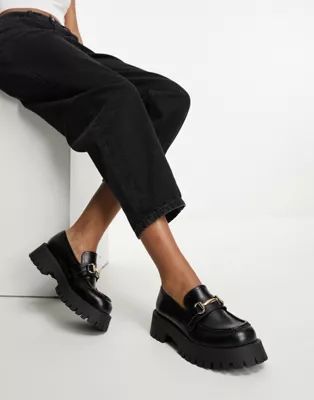 ASOS DESIGN Masterpiece chunky loafer in black | ASOS (Global)