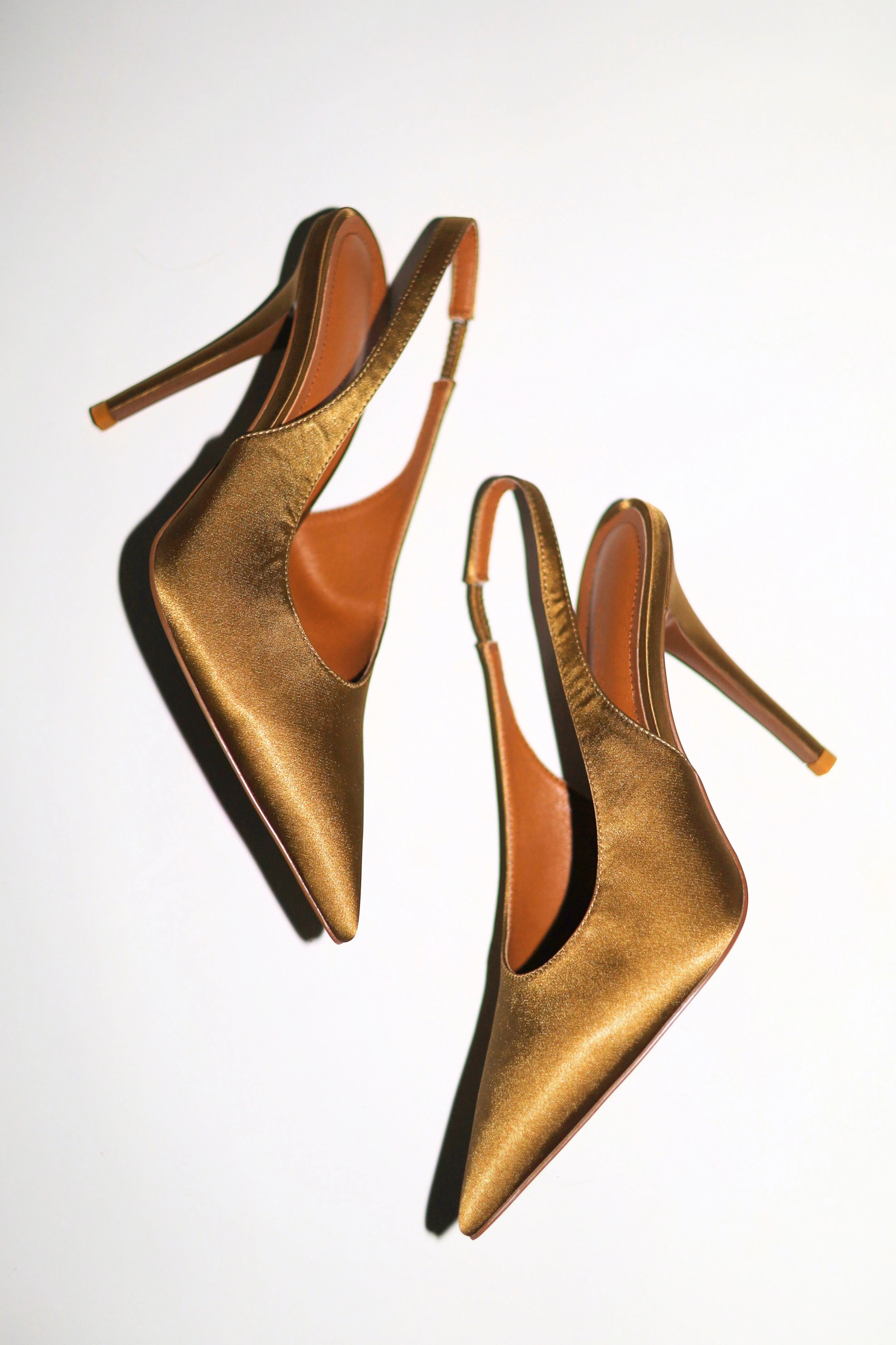Alexandra Olive Satin Slingback 110 mm | CULT OF COQUETTE