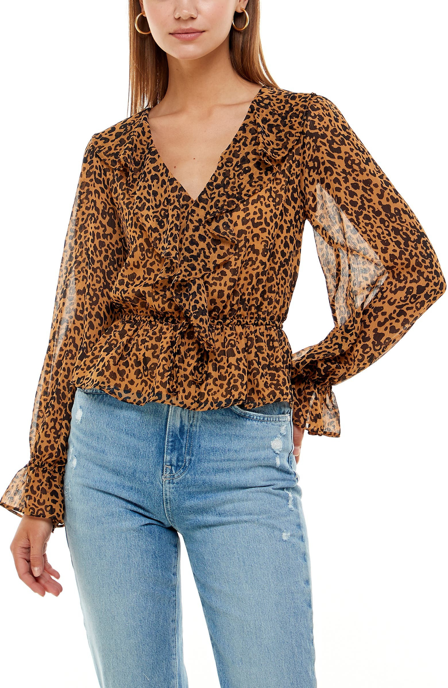 Women's Fairport Ruffle V-Neck Blouse | Nordstrom