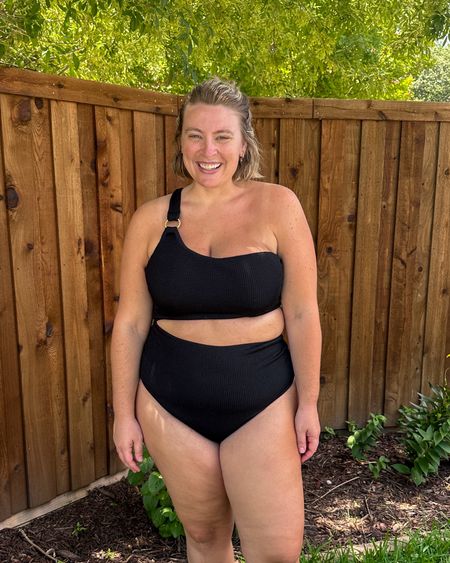 One piece swimsuit with cut out - bra size with hidden underwire cups (runs generous, I sized down a few cups and left band as usual) 

#LTKMidsize #LTKSwim