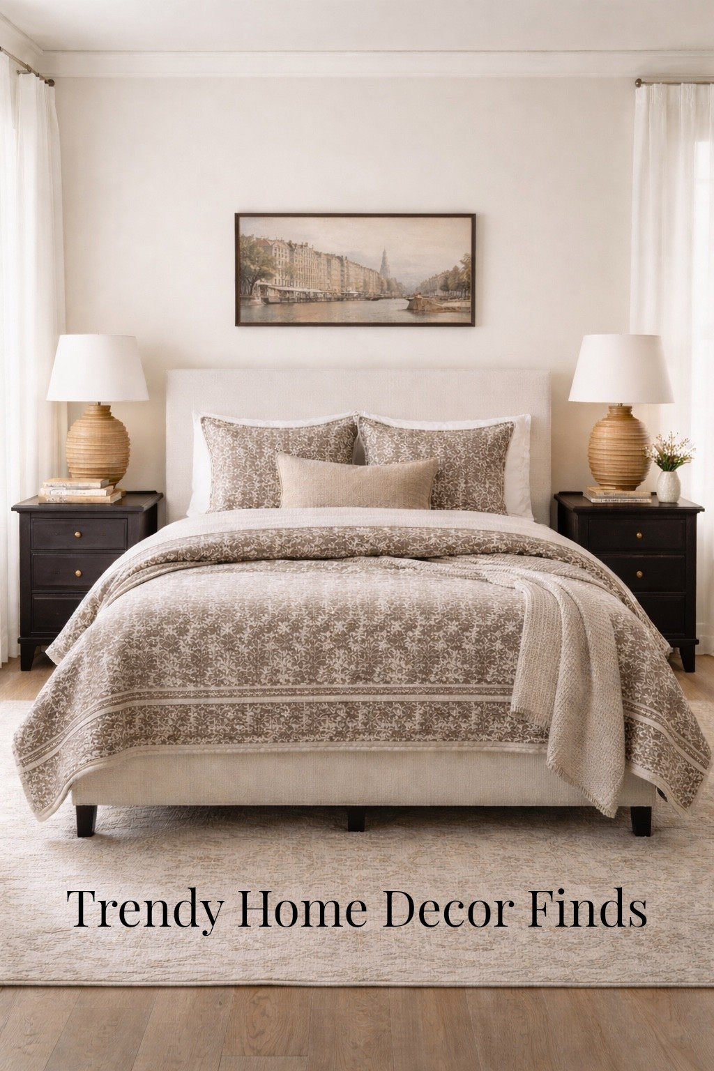 If you told me this bedroom was straight out of a McGee & Co. or Pottery Barn catalog… I’d believe you 🤍

But guess what? Every single piece is from Walmart.

This is proof you don’t need a designer budget to get that layered, cozy, high-end look. The neutral patterned bedding, the textured lamps, the dark nightstands for contrast, the soft area rug… it all works together to create that warm, modern classic feel.

It feels timeless, calm, and expensive- without the expensive price tag.

Everything is linked in my LTK. Run, don’t walk l- these pieces give luxury for less 🤎

#WalmartHome #LTKCreator #McGeeInspired #PotteryBarnStyle #NeutralBedroom #ModernClassic #DesignerLookForLess #HomeDecorFinds #AffordableHome #BedroomInspo

#LTKHome #LTKdayinmylife #LTKSaleAlert