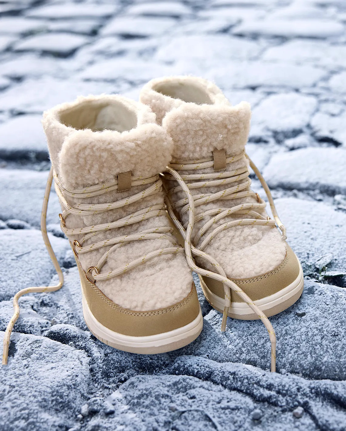Girls Sherpa Bungee Booties - gray | The Children's Place
