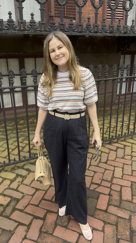 Love this top! It’s a versatile top for work, weekend, or even a date night! I’m wearing it with linen pants, and I think it will look really cute with espadrilles. I used code ALWAYS15 for 15% off my top! 

The J.Crew linen pants I linked (last link) are a great alternative to the pants I’m wearing if they’re sold out in your size. The J.Crew pair are a more tailored wide leg. I wear a size 4 in the J.Crew option and a size 28 in the exact pair I’m wearing! 

#LTKStyleTip #LTKSeasonal