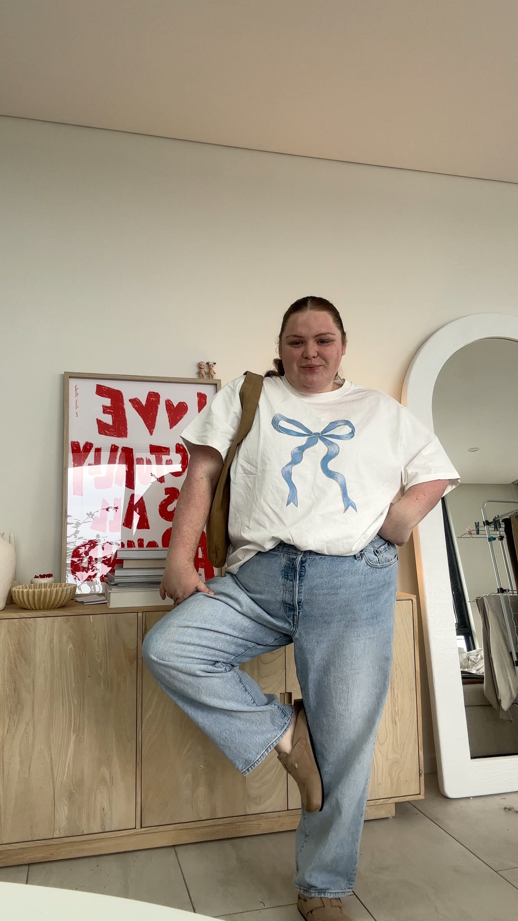 Shirt: The Lullaby Club Essentials Tee Bow 3XL code 10WHITNEY
Shoes: Kmart (similar linked) 

#LTKplussize #LTKaustralia #LTKcurves