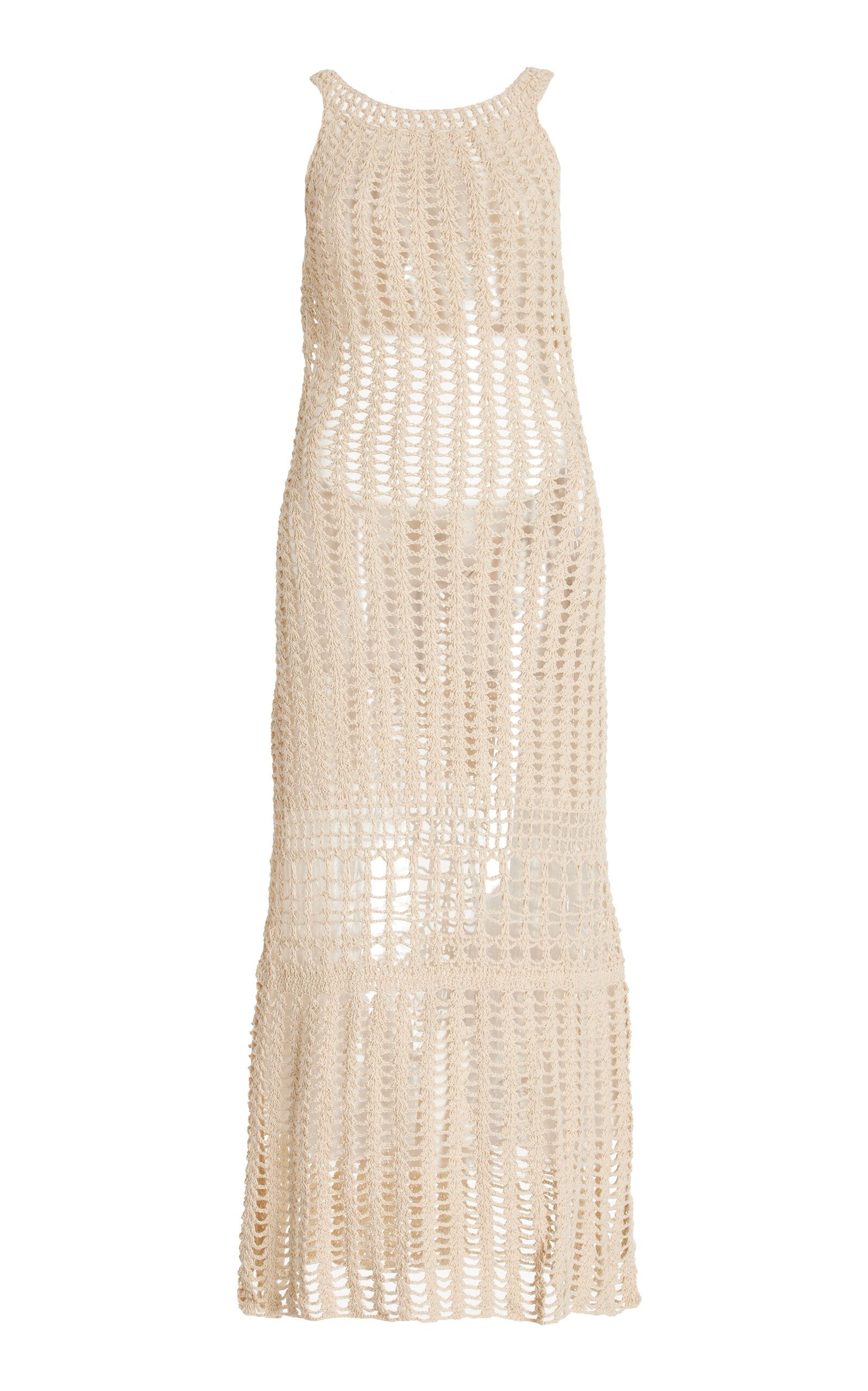 Rhea Open-Back Crocheted-Cotton Maxi Dress | Moda Operandi (Global)