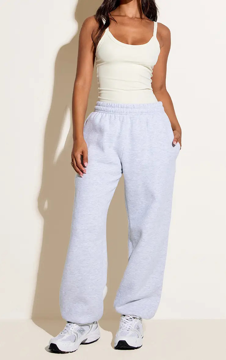 Petite Ash Grey Cuffed Sweatpants | PrettyLittleThing UK