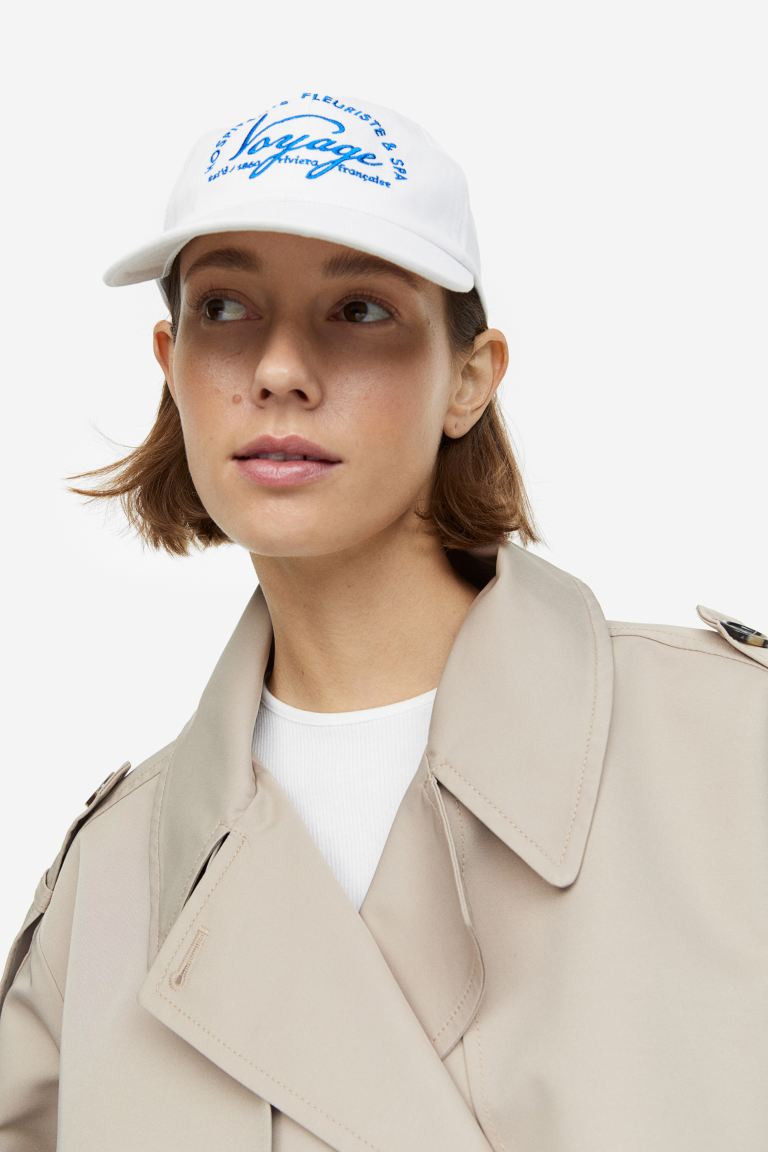 Cotton cap - White - Ladies | H&M GB | H&M (UK, MY, IN, SG, PH, TW, HK)
