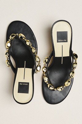 Dolce Vita Daksie Embellished Kitten Heel Sandals | Anthropologie (US)