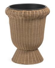 23.25x19 Woven Wicker Outdoor Planter | TJ Maxx