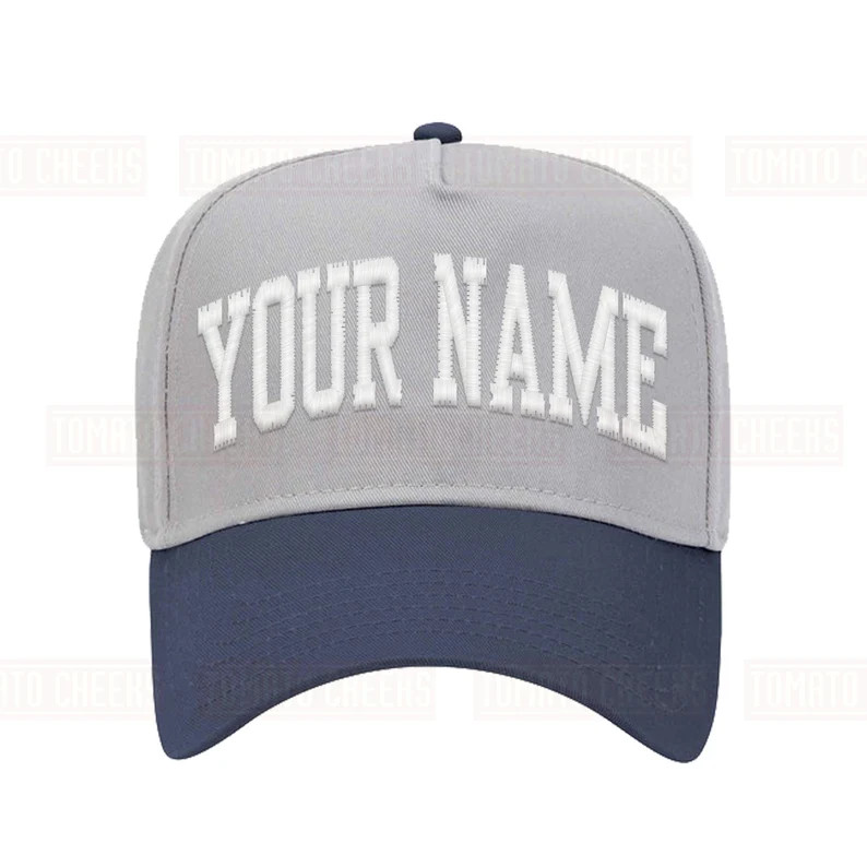 Custom Hat Embroidered Any Name Your Name City State School - Personalized 2 Tone Retro Arched Bl... | Etsy (US)