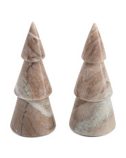 7.5in Set Of 2 Cloud Marble Tree Decor | TJ Maxx