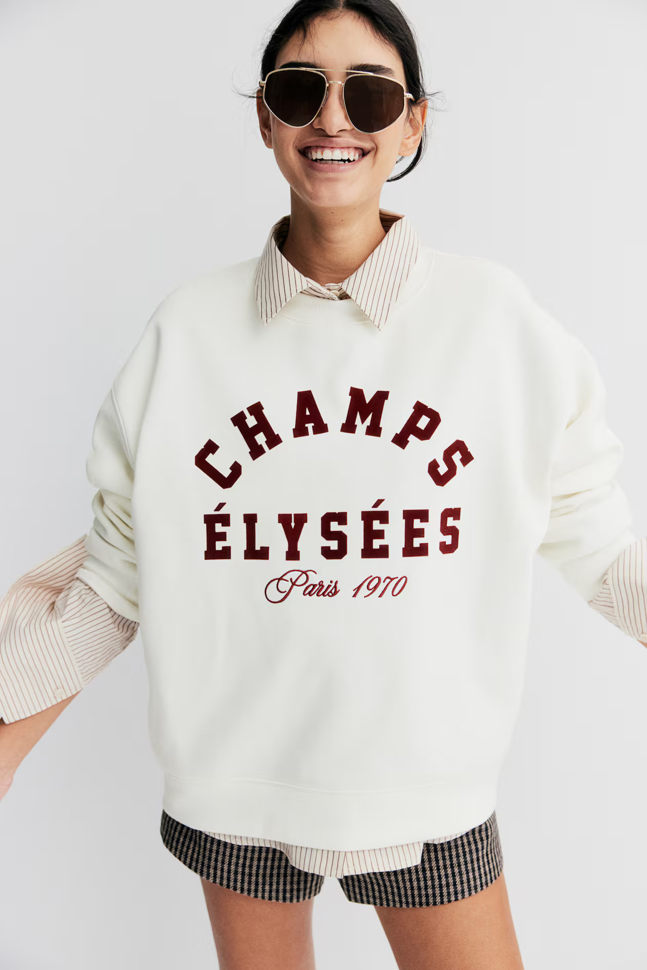 Sweatshirt with Text Motif | H&M (US + CA)