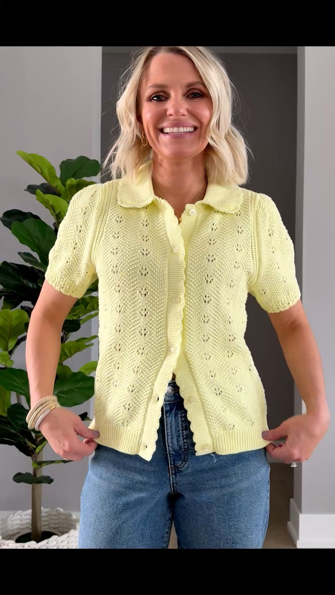 This yellow cardigan from Walmart is such a pretty spring color! I am wearing it in an xsmall and it fits TTS! 

#LTKOver40 #LTKSeasonal #LTKPetite