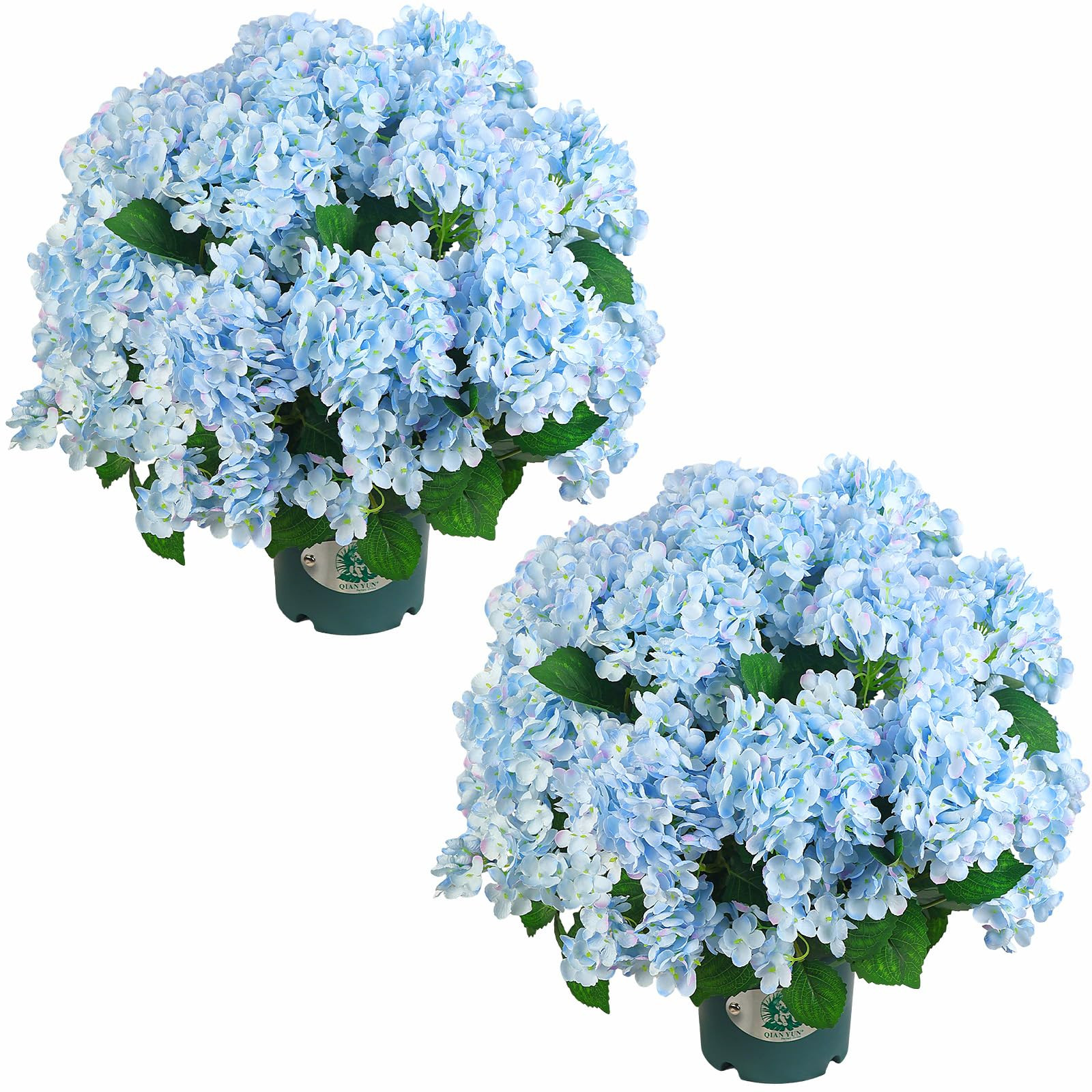 QIANYUN Artificial Topiary for Outdoors -20” Potted Plant Fake Hydrangea Bush-UV Resistant Arti... | Amazon (US)