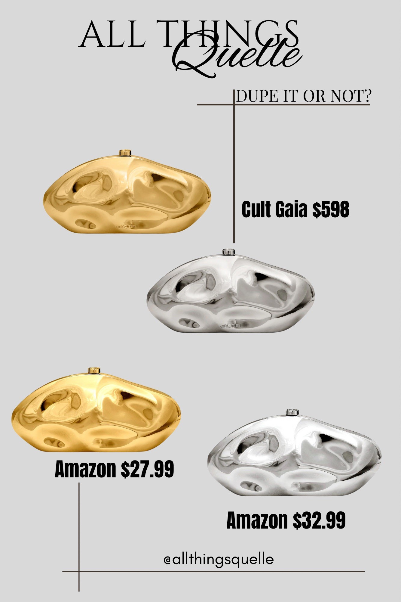 Are we buying the dupe or not? 
Cult Gaia vs Amazon 

#LTKStyleTip #LTKItBag