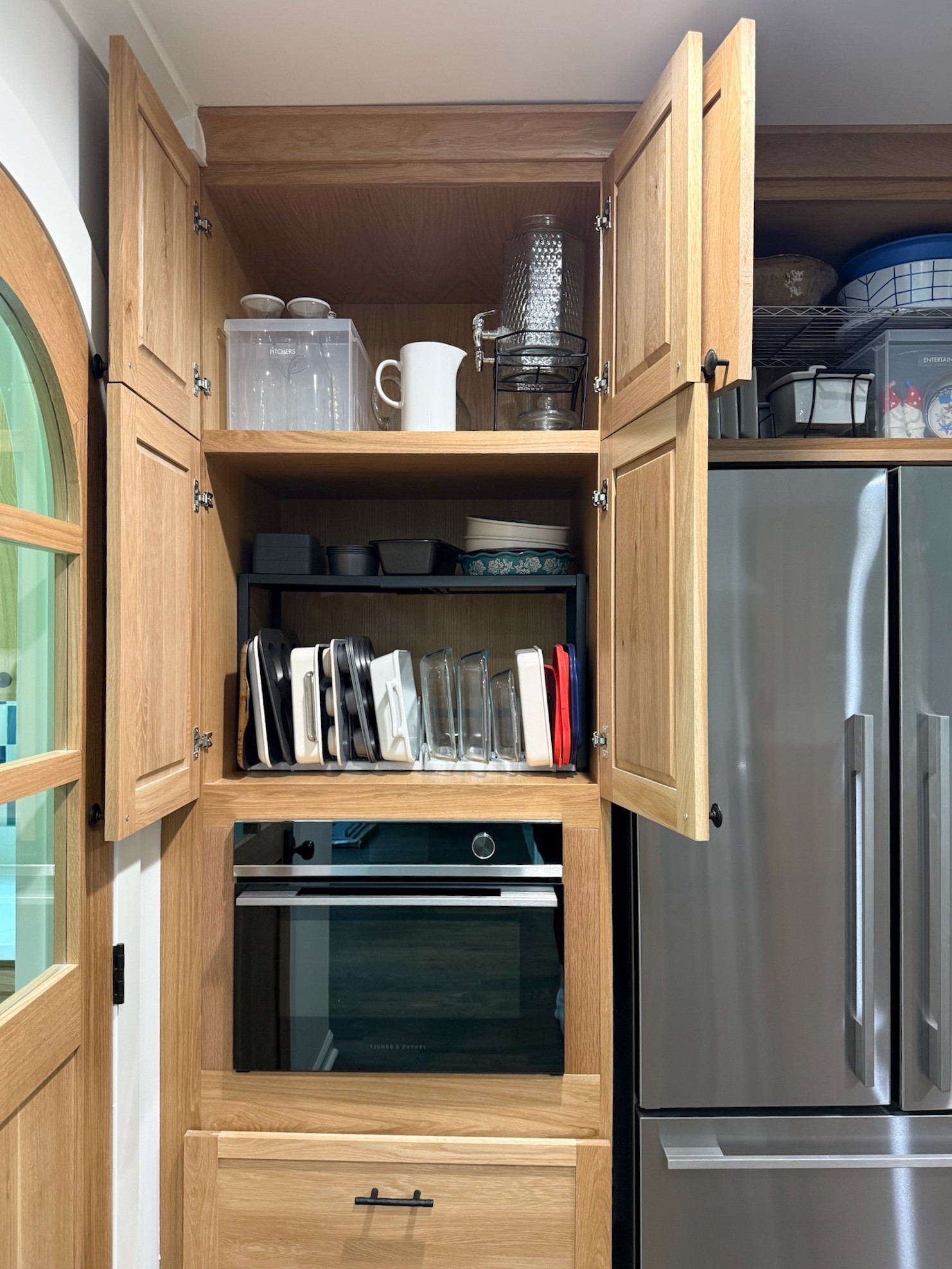 Organization removes friction and stress from the process.

🎄OUR TIP: Store baking sheets and pans vertically so you’re not unstacking everything.

#LTKSeasonal #LTKHoliday #LTKHome