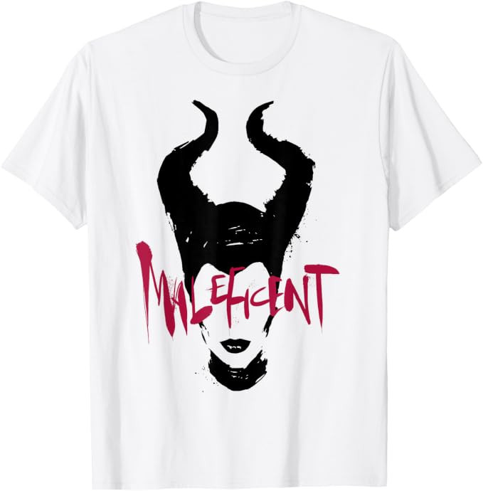 Disney Maleficent Mistress of Evil Paint Splatter Silhouette T-Shirt | Amazon (US)