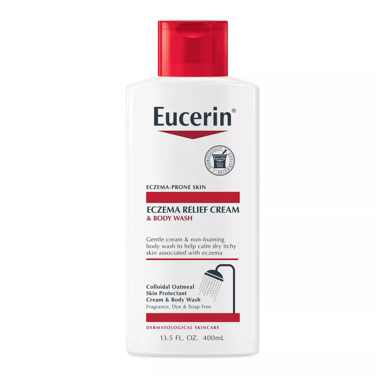 Eucerin Eczema Relief Cream & Body Wash Gentle Cleanser - Unscented - 13.5 fl oz | Target