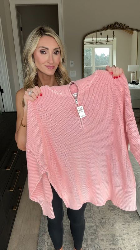 Aerie Memorial Day sale!! I LOVE this pink sweater. So comfy. Runs big size small. Size small in all. Summer. Beach. Vacation 

#LTKSaleAlert #LTKStyleTip #LTKVideo