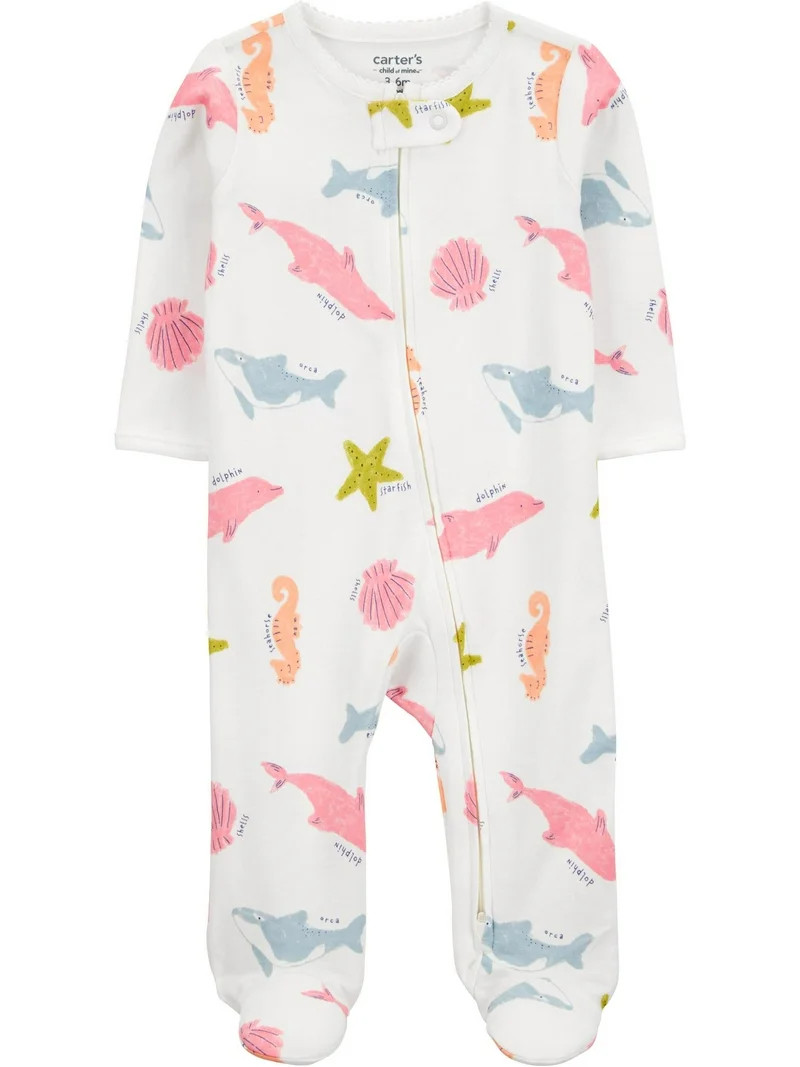 Carter's Child of Mine Baby Girl Sleep 'n Play, One-Piece, Sizes Preemie-6/9 Months | Walmart (US)
