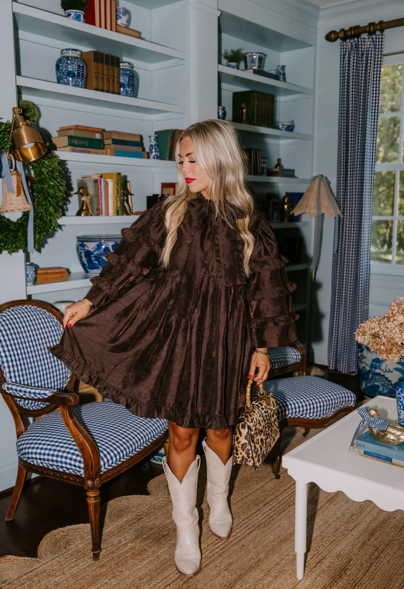 Josephine Dress in chocolate | Elizabeth Wilson Designs