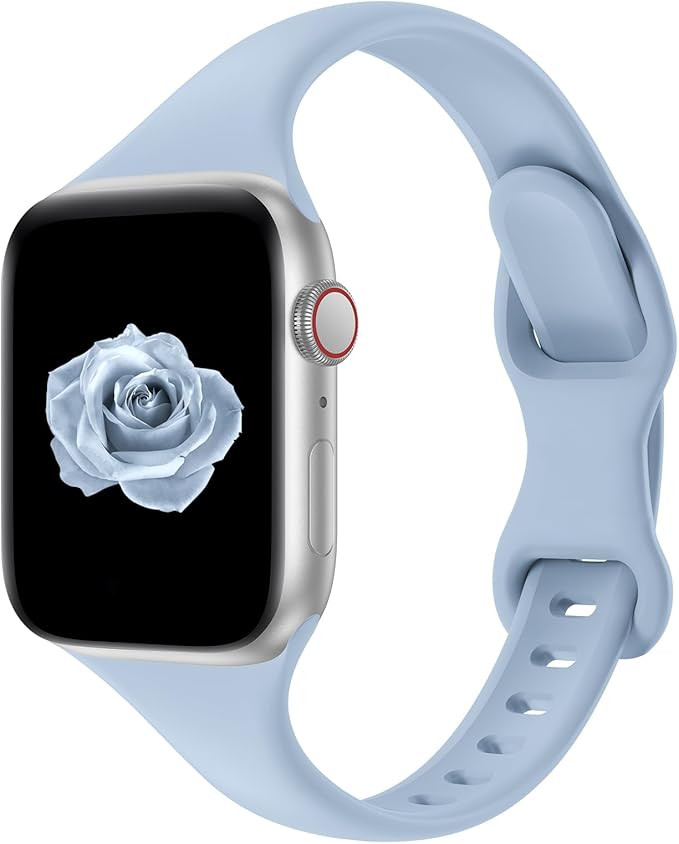 Acrbiutu Thin Slim Band Compatible with Apple Watch 38mm 40mm 41mm 42mm 44mm 45mm 46mm 49mm, Repl... | Amazon (US)
