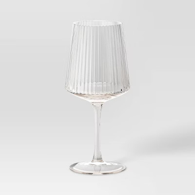 16.9oz Ribbed Stemmed Cassin Wine Glass - Threshold™ | Target