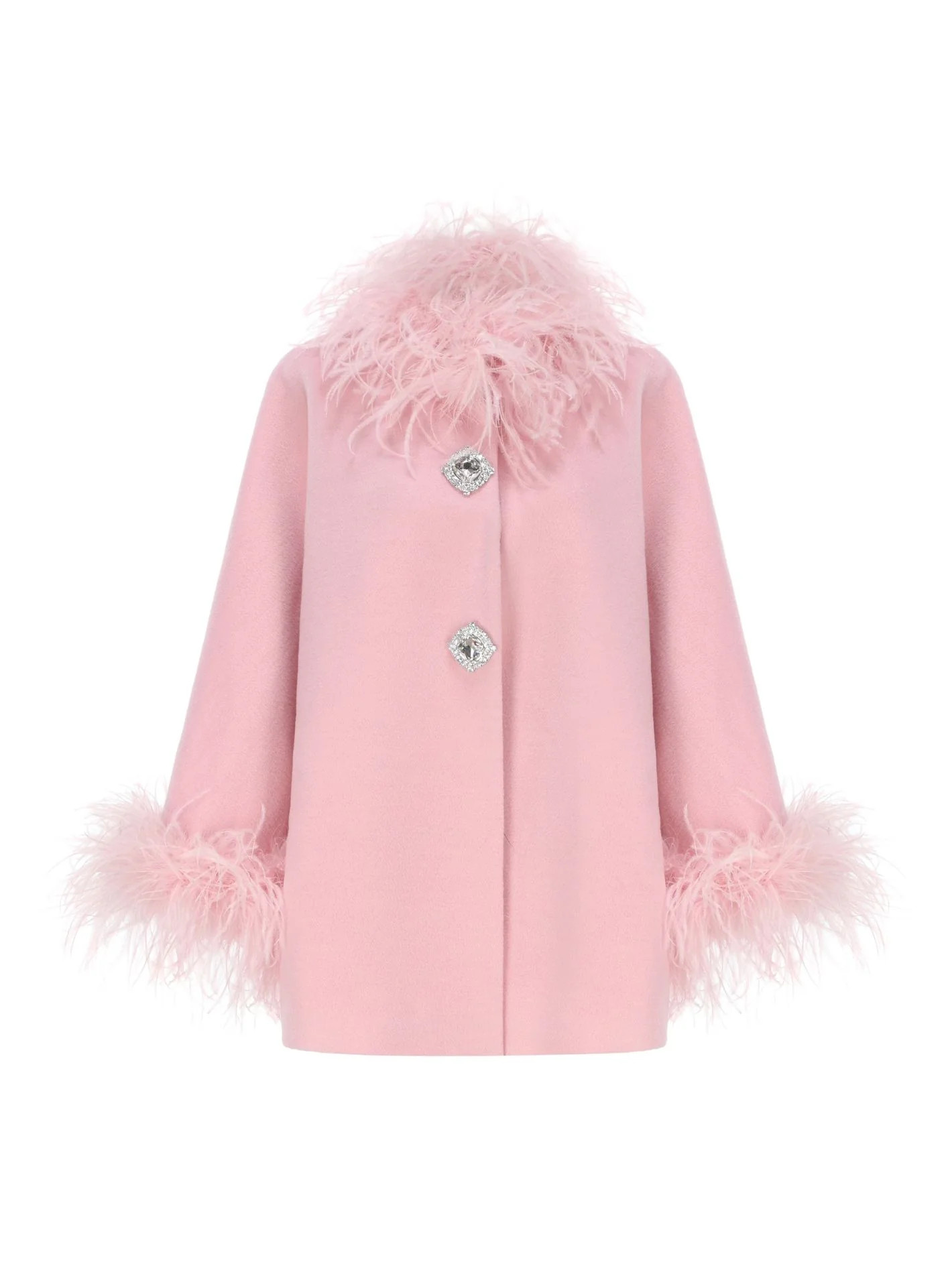 Angelica Feather Coat (Pink) | Nana Jacqueline