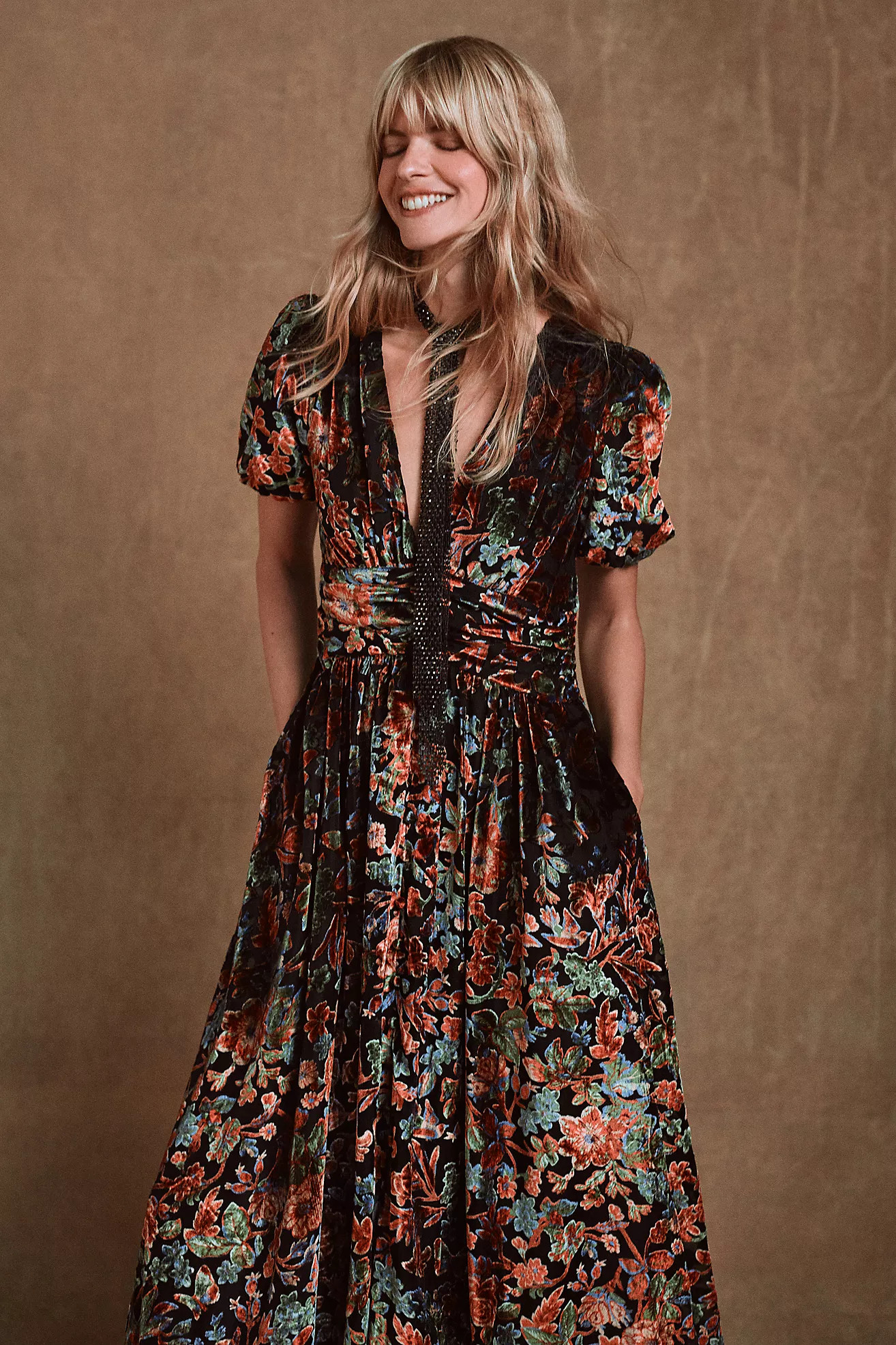 The Katerina Button-Front Dress: Velvet Edition | Anthropologie (US)