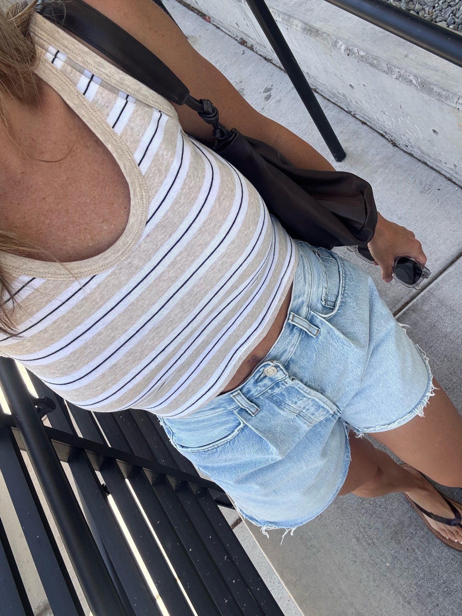 New pleated denim shorts