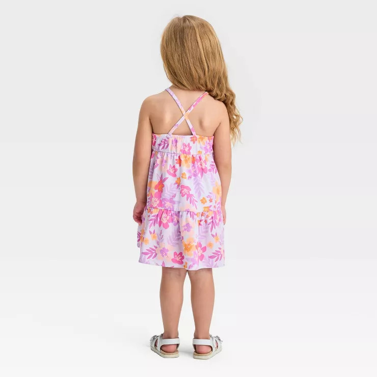 Toddler Girls' Tropical Tank Dress - Cat & Jack™ Purple | Target