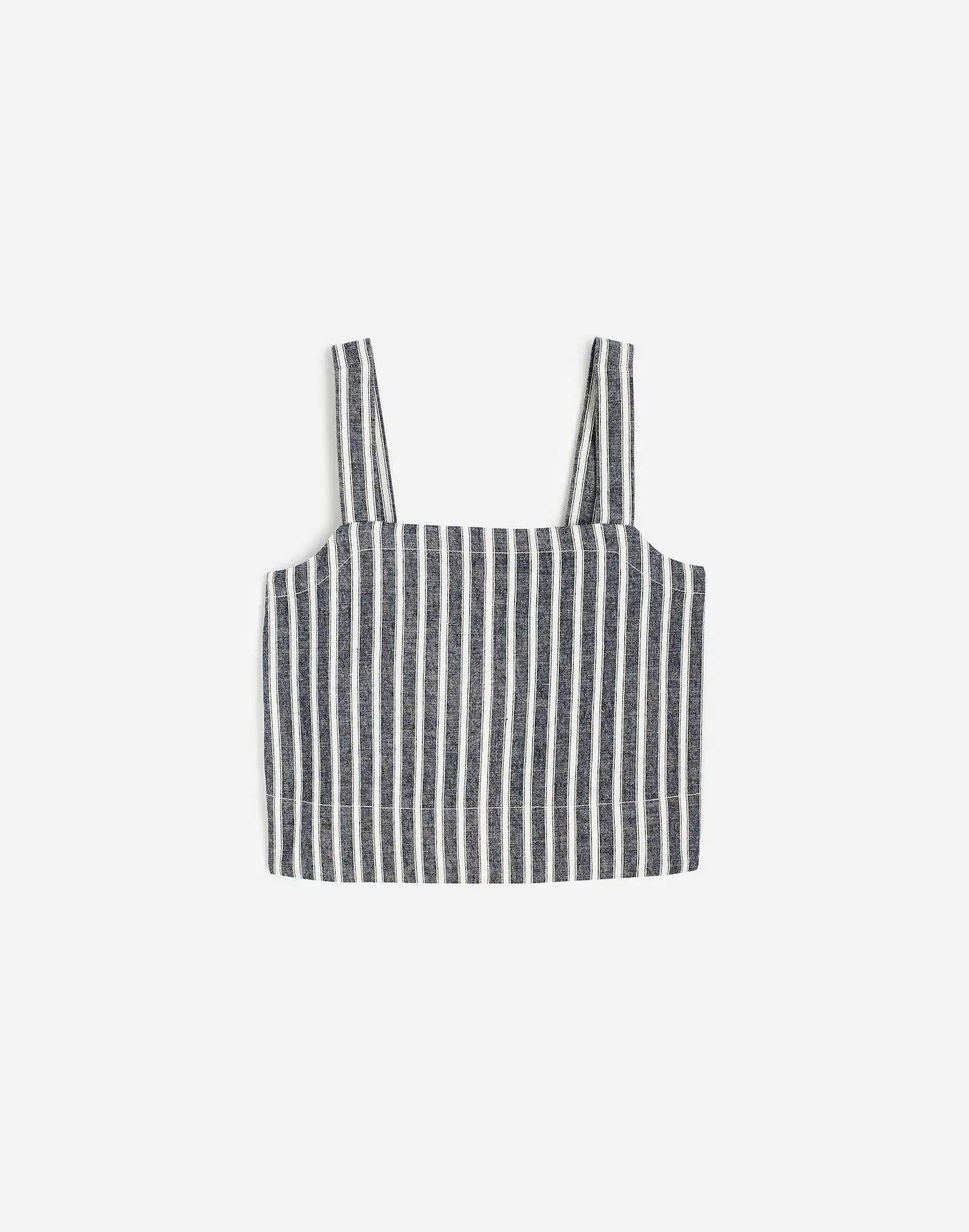 Squareneck Top in Linen Blend Stripe | Madewell | Madewell