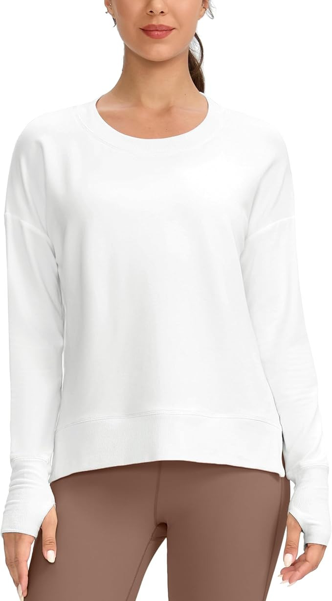 G Gradual Sweatshirt for Women Buttery Soft Yoga Tops Crewneck Modal Pullover Shirts Side Slit Th... | Amazon (US)