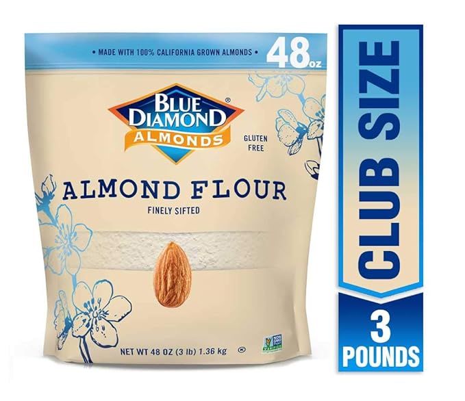 Blue Diamond Almond Flour, Gluten Free, Blanched, Finely Sifted 3 Pound bag | Amazon (US)