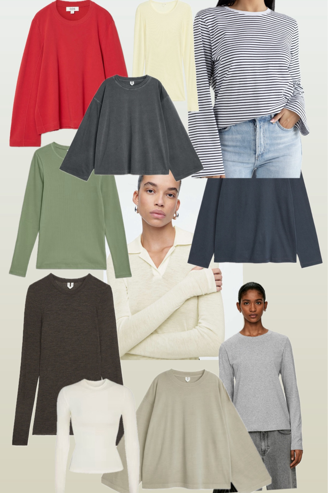Long sleeved t shirts, wardrobe staple 
