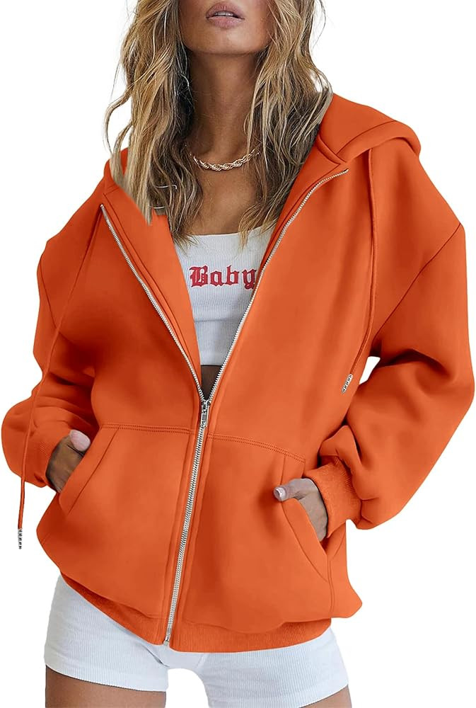 PRETTYGARDEN Women's 2026 Zip Up Y2K Hoodies Casual Long Sleeve Sweatshirts Fall Spring Track Jac... | Amazon (US)