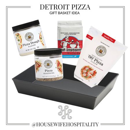 Luxury gourmet gift basket for a Detroit pizza loving foodie. Detroit pizza 9 by 14 pan for perfectly crisp edges & a delectable crust, pizza dough flavoring, pizza seasoning, OO pizza flour, and active yeast are all you’ll need to whip up a delicious pizza at home. Foodie, chef, kitchen gift, gift basket, gourmet gift, holidays, gifts for guys, Italian, home cook, present, dad, brother, boyfriend, football Sunday, recipe  

#LTKmens #LTKunder100 #LTKhome