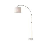 Adesso 4249-21 Bowery Arc Lamp, 73.5 in, 100W Incandescent/26W CFL, Antique Brass Finish, 1 Floor... | Amazon (US)