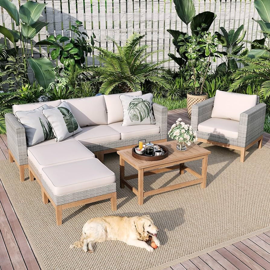 Sophia & William Outdoor Patio Furniture Sets, 5-Piece All-Weather Patio Conversation Set, High B... | Amazon (US)