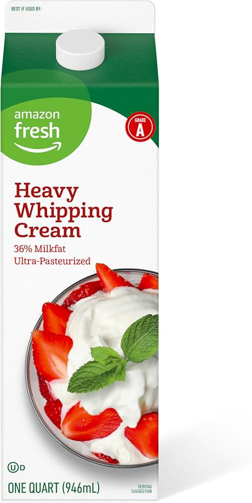 Amazon Fresh, Heavy Whipping Cream, Ultra-Pasteurized, Kosher, One Quart, 32 Fl Oz (Previously Ha... | Amazon (US)