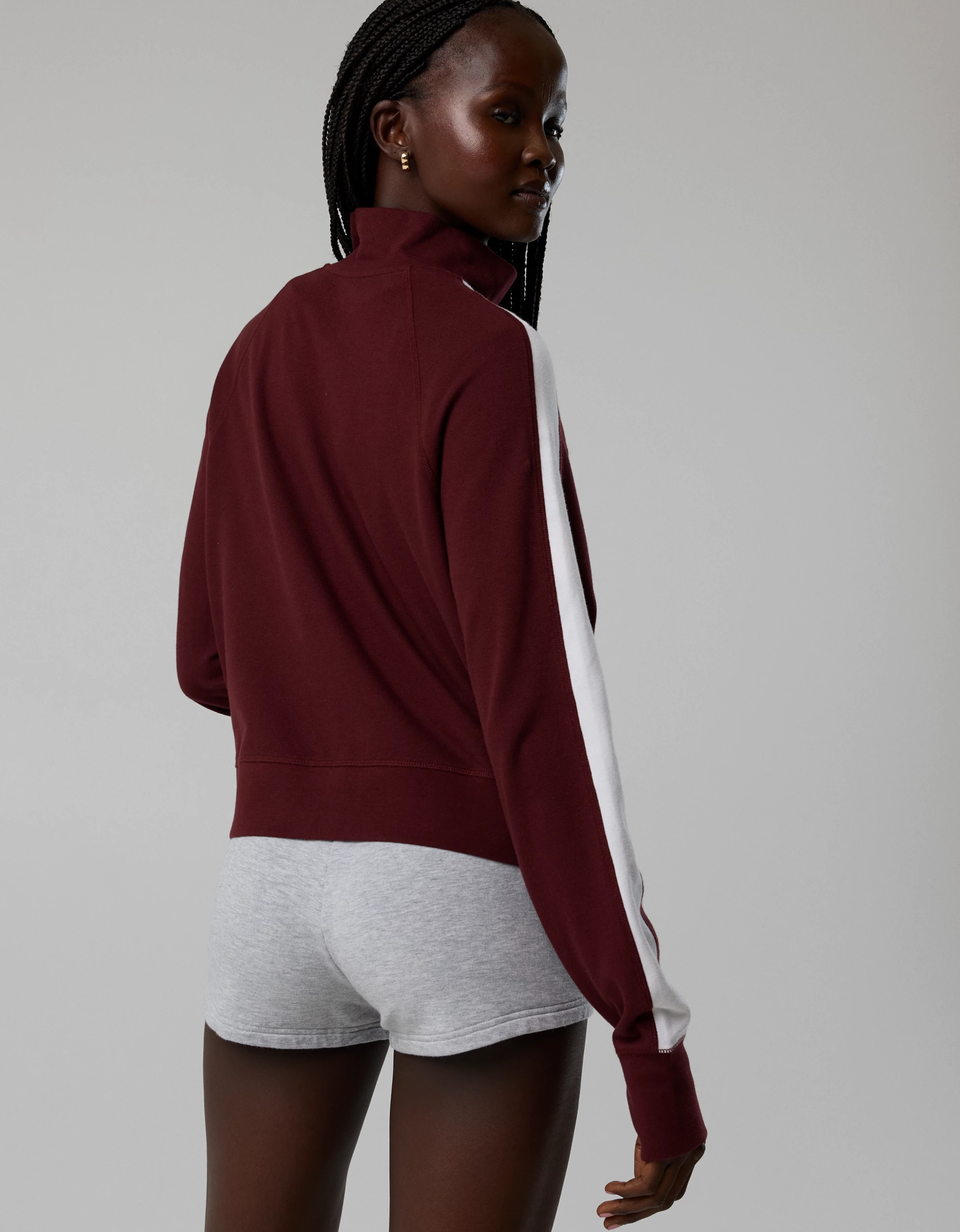 OFFLINE By Aerie Pique Long Sleeve Full Zip | American Eagle Outfitters (US & CA)