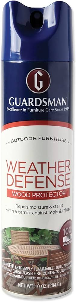 Guardsman 461900 Weather Defense Outdoor Wood Furniture Protector-10 Repels Moisture and Stains-4... | Amazon (US)