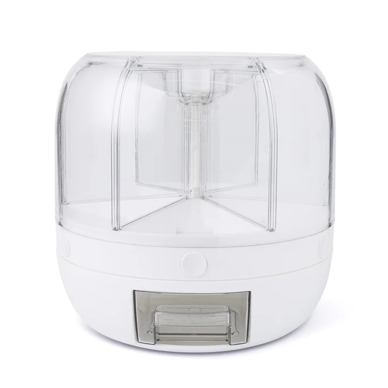 Thyme & Table 6 Section Rotating Food Storage Dispenser with Removable Drawer, White | Walmart (US)