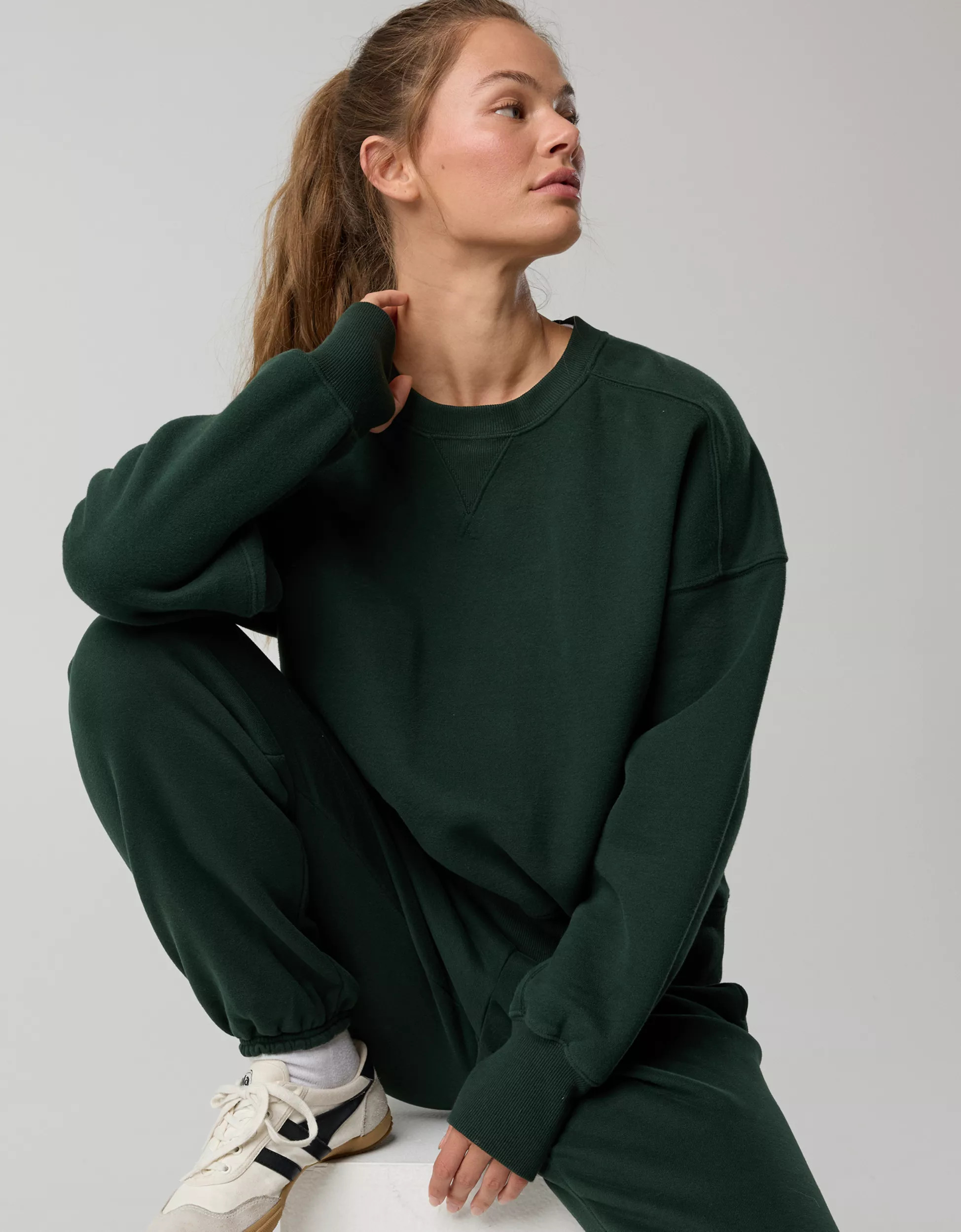 OFFLINE By Aerie Cloud Fleece Classic Crewneck | Aerie